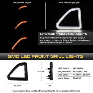 <span class=keywords><strong>Feux</strong></span> <span class=keywords><strong>de</strong></span> <span class=keywords><strong>jour</strong></span> à LED pour calandre avant, compatibles Ford <span class=keywords><strong>Mustang</strong></span> 2015-17, ensemble <span class=keywords><strong>de</strong></span> <span class=keywords><strong>feux</strong></span> d'accentuation avant à LED, remplacement OEM FR3Z8200AA - Product Image 3