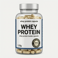 Capsules de protéines de lactosérum de qualité supérieure avec protéines de lactosérum pour la récupération musculaire et l'apport en protéines pour les adultes actifs