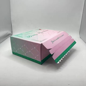 Sang trọng sóng giấy vận chuyển Hộp Quà Tặng xé dải màu xanh lá cây màu hồng logo tự niêm phong Bưu Chính hộp bưu phẩm - Product Image 3