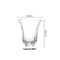 Tasse à thé en verre borosilicate transparent à motif de pétales rayés, design créatif, pour bureau et maison, vente directe usine