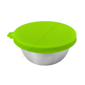 En gros S021 Mini assiettes à sauce réutilisables anti-fuite avec couvercle en silicone et en acier inoxydable pour assaisonnement et trempage - Product Image 4