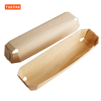 Moule à gâteau en bois rectangulaire jetable écologique pour la cuisson du pain et des gâteaux