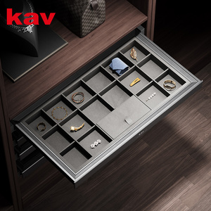 Caja de Almacenamiento para Joyería de Cuero Serie Kav Mousant Accesorios para Armario Herrajes para Muebles Cajón Organizador de Joyas - Product Image 1