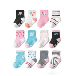 Happy Children Floor Socks Nouveau-né Toddler Infant Funny Boy Non Slip Grip Baby Anti Slip Kids Cartoon Socks Chaussettes en coton en stock - Product Image 4