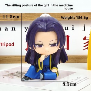 Figurine d'<span class=keywords><strong>action</strong></span> en PVC XR Pharmacy Girl's Muttering Cat, version Q assise, décoration de bureau, jouet mignon et tendance - Product Image 4