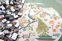 Mahjong américain gravé 4 couches, édition de luxe léopard 160 tuiles, tapis Wild Chic pour les soirées