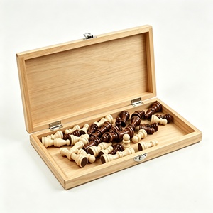 Foldable Wooden Chess Set Portable International Chess <b>Board</b> <b>Game</b> with Wooden Chess Pieces for Adults Kids <b>Travel</b> Entertainment - Product Image 4