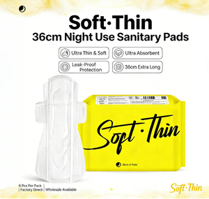 Serviettes hygiéniques jetables respirantes Layfree pour la nuit, 360 mm, non tissées, ultra fines, ultra absorbantes, anti-fuites, avec ailettes - Product Image 1