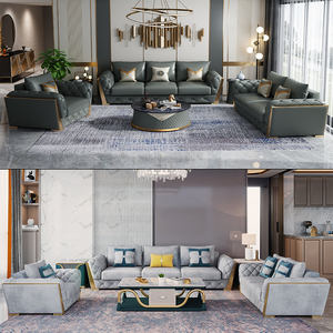 Luce di Lusso Divano In Pelle Divano Moderno Semplicità 123 Combinazioni di Villa Soggiorno Italiano Divano - Product Image 4