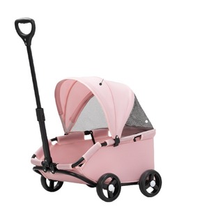 Poussette pliable légère à 4 roues pour animaux de compagnie, transporteur respirant pour petits chiens et chats, vente en gros directe d'usine OEM - Product Image 5