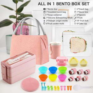 Boîte à lunch portable multi-compartiments en plastique alimentaire, anti-fuite, chauffante et refroidissante, pour nouveau-nés et enfants – Meilleure vente - Product Image 2