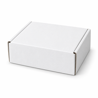Boîte d'expédition pliable en carton ondulé blanc personnalisée, petite, pour l'e-commerce et la vente en gros
