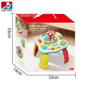 Table musicale amusante avec lumière et <span class=keywords><strong>musique</strong></span> pour bébé, jeu interactif éducatif précoce, jouet de bureau - Product Image 4