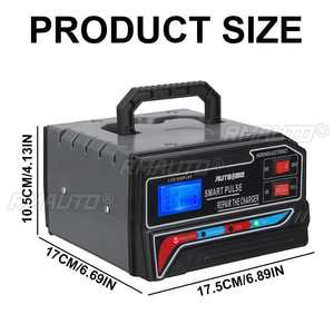 AUTSOME Chargeur de batterie de voiture électrique universel 12V/24V pour voitures, camions, bateaux, motos - Product Image 5