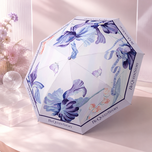 <span class=keywords><strong>Parapluie</strong></span> manuel pliable en trois sections, noir, avec logo personnalisé, protection UPF50, idéal pour les femmes, les voyages, <span class=keywords><strong>la</strong></span> vente au détail, les boutiques et les cadeaux. - Product Image 1