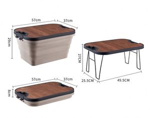 Outdoor Folding Box Picnic <b>Basket</b> OEM ODM Storage Box Thickened Multifunctional Camping Car Storage Box - Product Image 3