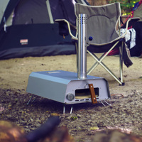 Poêle à pizza au feu de bois autoportant en acier inoxydable portable cuisson en plein air four à pizza simple