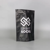 Sac en mylar noir mat personnalisé debout avec fermeture éclair bande de sommeil joint de sommeil bande de sommeil