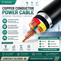 Cable de Alimentación XLPE de 4 Núcleos, 0.6/1kV, YJV22, Conductor de Cobre, Blindado con Cinta de Acero, Según la Norma IEC 60502-1