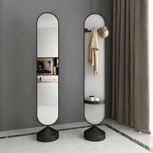 Whole Body <b>Full</b> <b>Length</b> Large Gold Floor Iron Art Framed Explosion-proof Rotating Home <b>Bedroom</b> Rotating Fitting <b>Mirror</b> Standing - Product Image 2