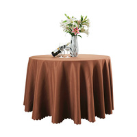 Nappe d'hôtel 100% polyester, prix de gros, décoration de la maison, solide, ronde/rectangulaire, nappe de table, couverture de table