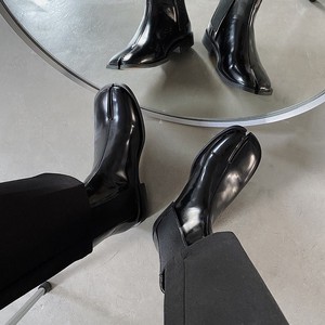 Botas de cuero genuino Niche 2026, nuevas llegadas, de media pantorrilla, elásticas, con punta tipo thong, botines de cuero de moda para hombre - Product Image 3