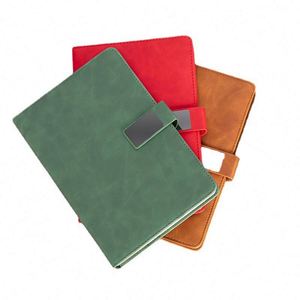 Wholesale Customizable A5 Retro Hardcover Thick Leather Magnetic Buckle Thread <b>Sewing</b> Bound Business Office Notebook Enterprise - Product Image 4