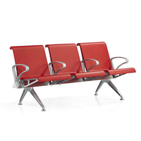 Chaises d'attente d'aéroport personnalisées en usine, sièges durables en PU, chaise de liaison pour salon de terminal, banc de réception pour salle d'attente publique