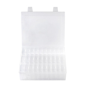 Plastic Desktop Storage <b>Box</b> 30 Compartments Airtight With Lid Office Organizer Rectangle Solid Color Standing Type - Product Image 4