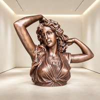 Statue de déesse européenne grandeur nature en bronze moulé, sculpture féminine occidentale, décoration extérieure pour jardin et hôtel, figurine métallique personnalisée