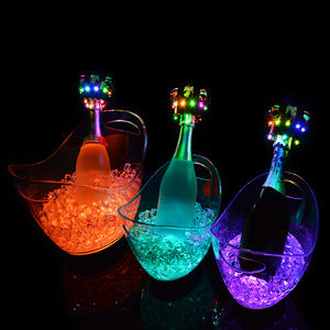 Fabricant de piles sèches personnalisées Club Serveur Discothèque Écran en soie transparent 2L <span class=keywords><strong>4L</strong></span> 8L 12L LED Seau à glace - Product Image 3