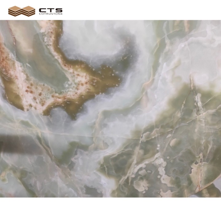 100% Natural Good Price Translucent Slab Polish Green Jade Onyx Marble For Home Building Interior Wall