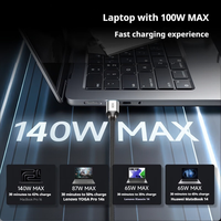 Câble de conversion de protocole 140W pour Huawei Xiaomi OPPO VIVO Redmi Nubia Black Shark, câble de données 7A Samsung iPhone, charge rapide en voiture