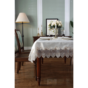 Hoa 100 Polyester khăn trải bàn thêu Nhu cầu cao cho nhà hàng số lượng lớn tùy chỉnh - Product Image 5