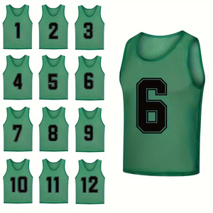 Rompi Latihan Tim Nomor 1-12, Pinnies, Jersey, Bibs Sepak Bola untuk Olahraga Dewasa, Cocok untuk Usia 18+ - Product Image 4
