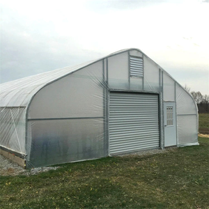 Commercial Agricultural Double Layer Greenhouse Hot Galvanized Steel <b>Frame</b> 150/200 Micro PE Film Roof and Side Plastic Cover - Product Image 1