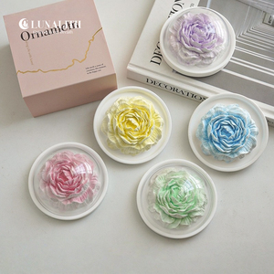 Diffuseur d'aromathérapie en gypse à la fleur <span class=keywords><strong>de</strong></span> pivoine, parfum longue durée, emballage personnalisé avec logo, pour la décoration intérieure et les entreprises - Product Image 1