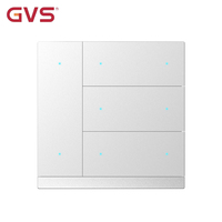 Interrupteur mural intelligent KNX/GVS/K-bus/OEM/ODM Waltz Lighting, contrôle de scène, bouton poussoir pour volet roulant avec capteur de température intégré