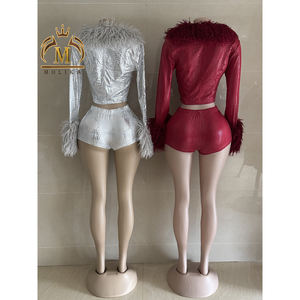 Nuovi Arrivi <span class=keywords><strong>Completi</strong></span> <span class=keywords><strong>Donna</strong></span> con Shorts, Giacca Corta con Inserti in Pelliccia, Set Due Pezzi Y2K <span class=keywords><strong>Sexy</strong></span> da Club, Completo <span class=keywords><strong>Donna</strong></span> 2026 - Product Image 3