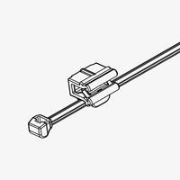 Attaches de fixation de câbles en gros, 2 pièces, à clipser sur les bords, pour panneaux de 1 à 3 mm, à denture extérieure, diamètre du faisceau 4-50 mm