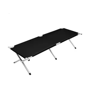 Lightweight Aluminum Frame Camping Cot Bed Modern Portable Ultralight Foldable Cot For Outdoor Hospital Gym Use
