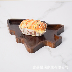 Wooden Christmas Tree <b>Tray</b> 1210 Creative Serving Plate For Party Snacks Fruit Cheese - Product Image 1