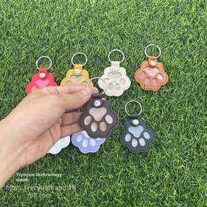 Porte-clés <span class=keywords><strong>de</strong></span> rangement pour poils d'animaux avec motif empreinte <span class=keywords><strong>de</strong></span> patte, forme <span class=keywords><strong>de</strong></span> patte <span class=keywords><strong>de</strong></span> chien et <span class=keywords><strong>de</strong></span> cœur, pour la commémoration des chiens et des chats - Product Image 2