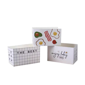 Boîte d'emballage carrée en papier kraft jetable, écologique, recyclable, avec logo personnalisé, pour <span class=keywords><strong>boulangerie</strong></span>, desserts, sushis, aliments pour animaux de compagnie - Product Image 1