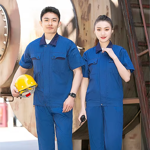 Uniformes de <span class=keywords><strong>Trabajo</strong></span> Personalizados para Hombre y Mujer, Uniformes de <span class=keywords><strong>Trabajo</strong></span> de Verano Cómodos de Manga Corta para Trabajadores - Product Image 1