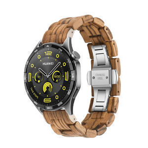 Bracelet de montre en bois de santal, 20mm 22mm, universel, pour Huawei, Samsung, Apple, montre intelligente, boucle papillon - Product Image 5