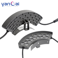 Outdoor-Landschaftsbeleuchtung für Dach und Bäume, Gebogener Wellenstrahler, Wasserdicht IP66, Aluminium, DC LED, Hoher CRI 90, Fernbedienung