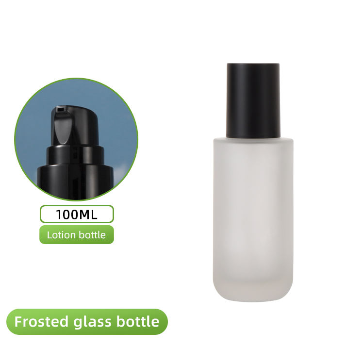 100ml xwp frosted bottle-black lotion+dull black cover