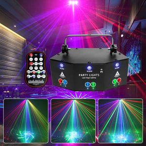 Mới cập nhật mô hình 9 Mắt Laser <span class=keywords><strong>Strobe</strong></span> Lights Disco RGBW DMX512 DJ Disco LED KTV Bar đêm chiếu sáng Bar Dance giáng sinh hiển thị nhà - Product Image 2