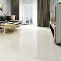 Carreaux de sol en porcelaine polie 800x800mm, finition polycristalline jaune et blanc, carreaux d'intérieur durables, style moderne minimaliste